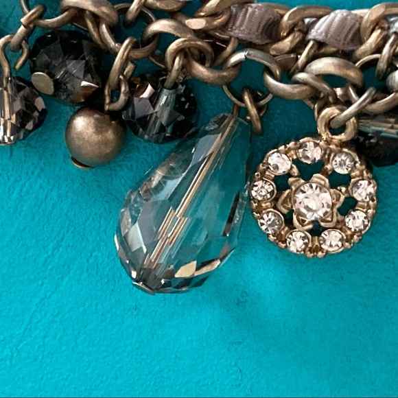 ANN TAYLOR LOFT WOMENS COSTUME SILVER RHINESTONE BRACELET - Picture 5 of 7